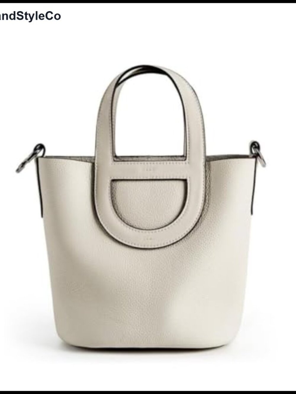 Genuine Leather Crossbody Bucket Bag Top Handle Shoulder Handbag